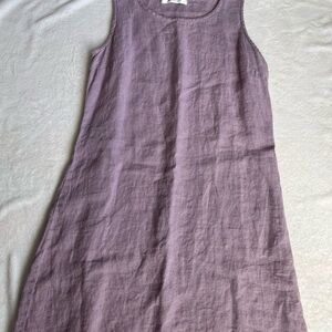 Aly Wear  sleeveless linen dress, lavender summer dress. Size M.